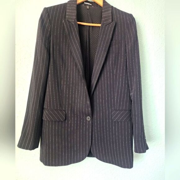 Express button front blazer sport jacket minimalist contemporary - Picture 1 of 16